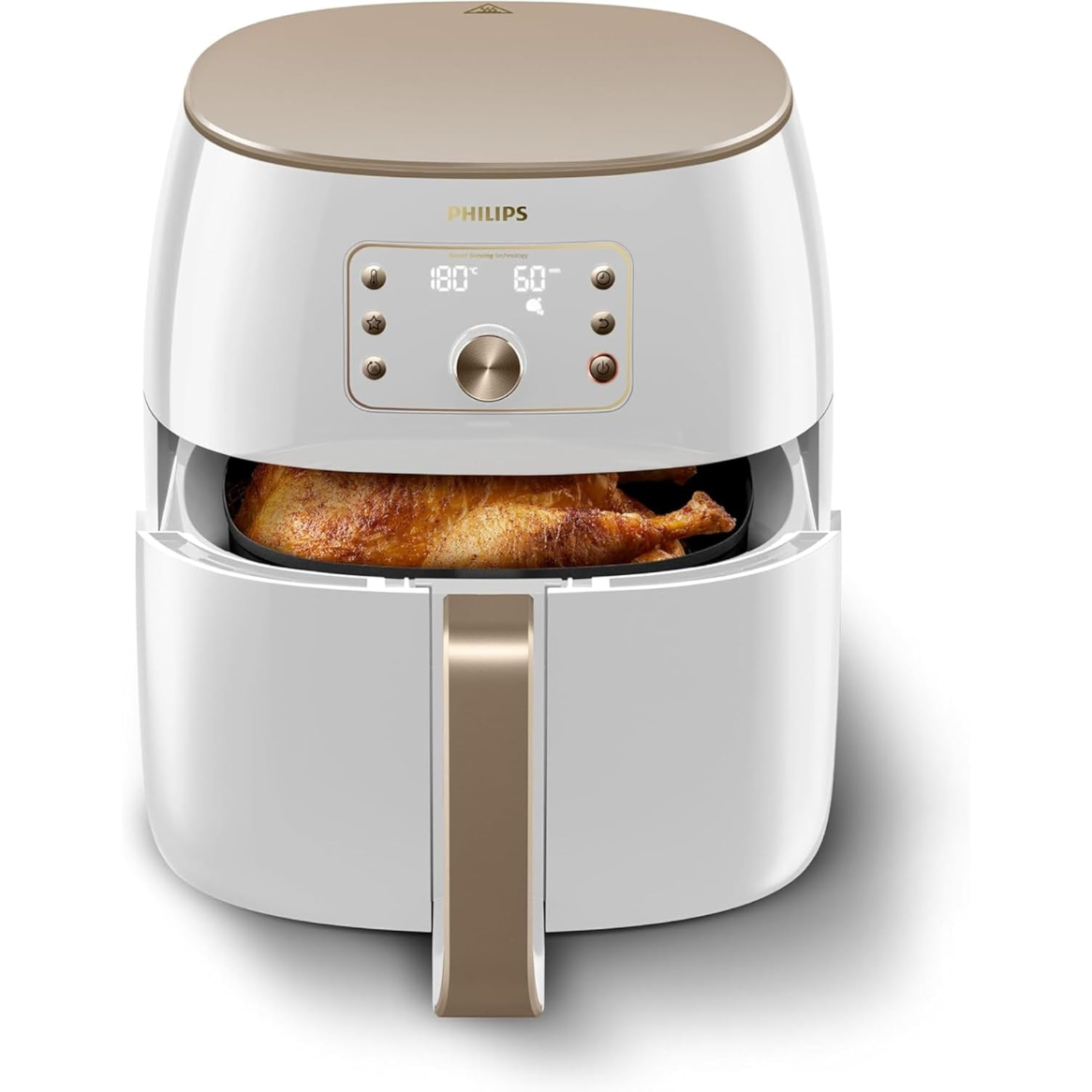 Philips Premium XXL Airfryer sans huile, Smart Sensing, 2225 W, technologie d'élimination des graisses, Rapid Air, 43,3 x 32,1 x 31,5 cm, Plastique, blanc, HD9870/20