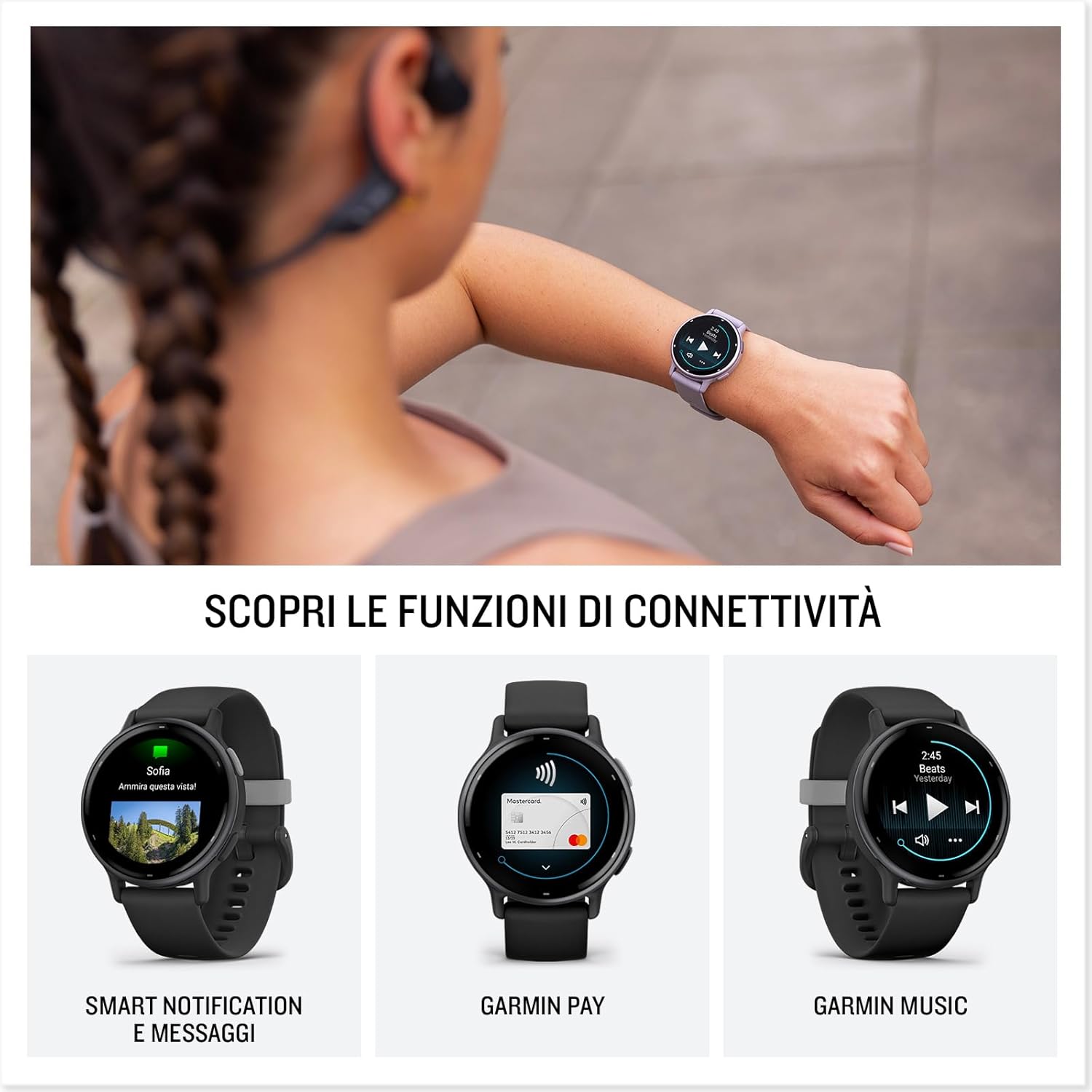 Garmin vívoactive 5 - Montre connectée GPS Sport et santé – Metallic Blue avec Bracelet Bleu Marine (Reconditionné)