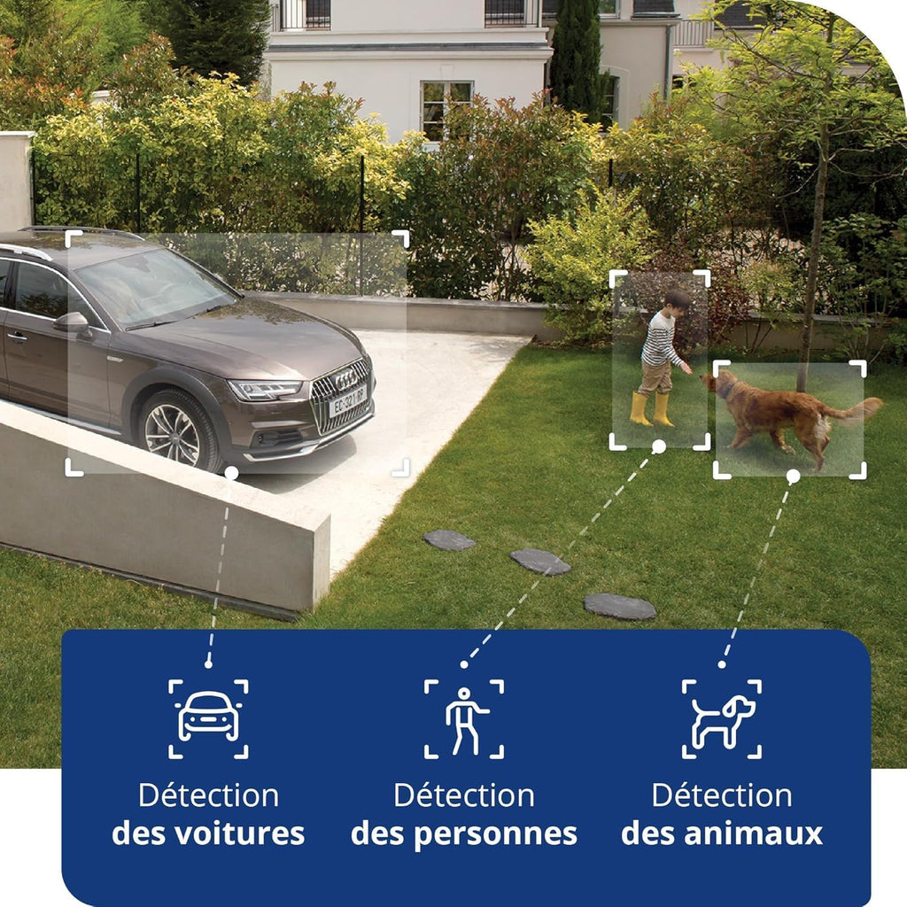 Netatmo Caméra de Surveillance Extérieure Intelligente avec Sirène 105dB, WiFi, Eclairage Intégré 12W, Détection des Mouvements, Vision Nocturne, Vidéo HD, Stockage Local, Aucun Abonnement, NOC-S-AMZ