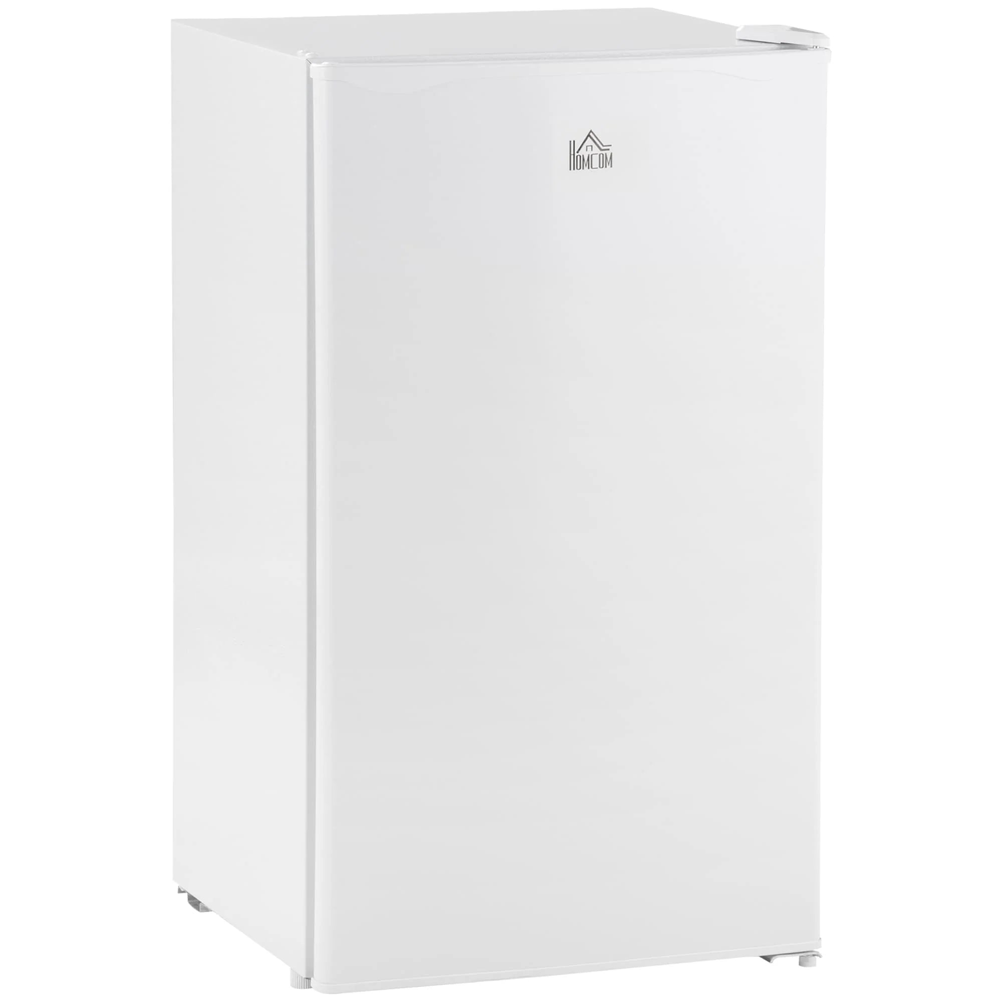 HOMCOM 3.2 Cu.Ft Mini Fridge with Freezer, Single Door Compact Refrigerator with Adjustable Thermostat for Bedroom