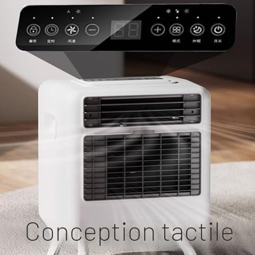 Climatiseur portable avec refroidissement de 14 000 BTU, panneau tactile économe en énergie pour une utilisation à la maison et au bureau
