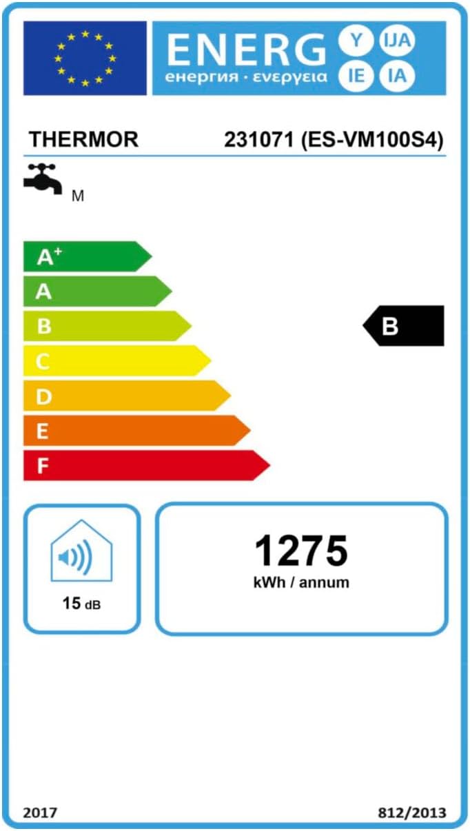 Chauffe-eau électrique Malicio 3 connecté Thermor - 2400W - Carré vertical mural - 100L - 3 à 4 personnes - Blanc