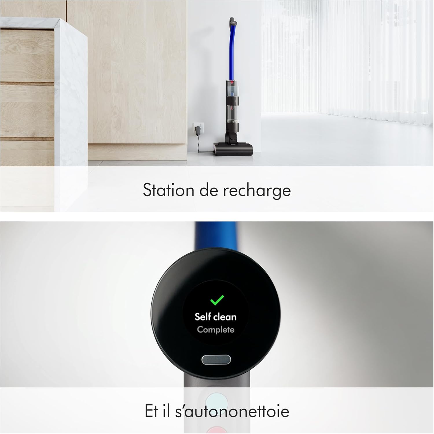 WashG1 Nettoyeur de sols durs – Nettoyage Humide Puissant (Noir/Bleu)