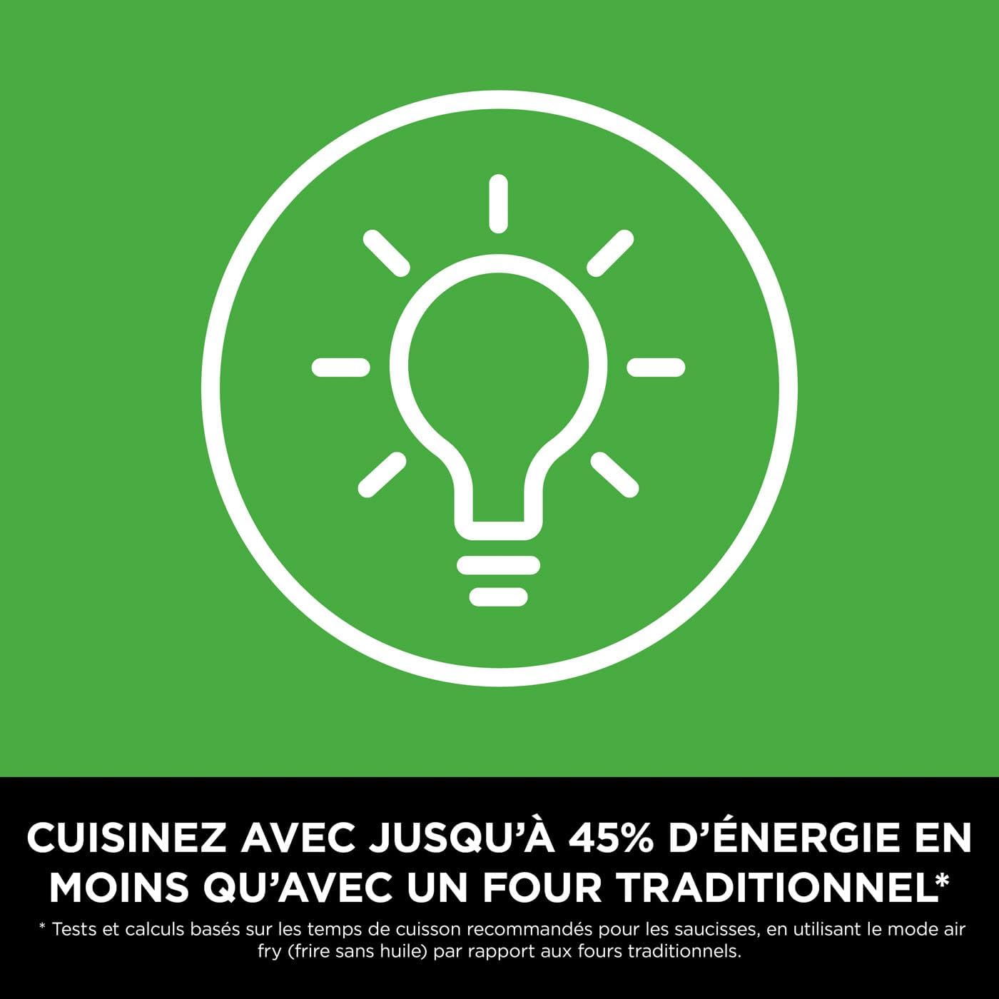 NINJA Foodi FlexDrawer Air Fryer 2 Compartiments Avec Séparateur Amovible, Grande Capacité 10.4L, Air Fryer 7-en-1, Max 240°C, Pièces Antiadhésives Amovibles Lavables Au Lave-Vaisselle, Noir