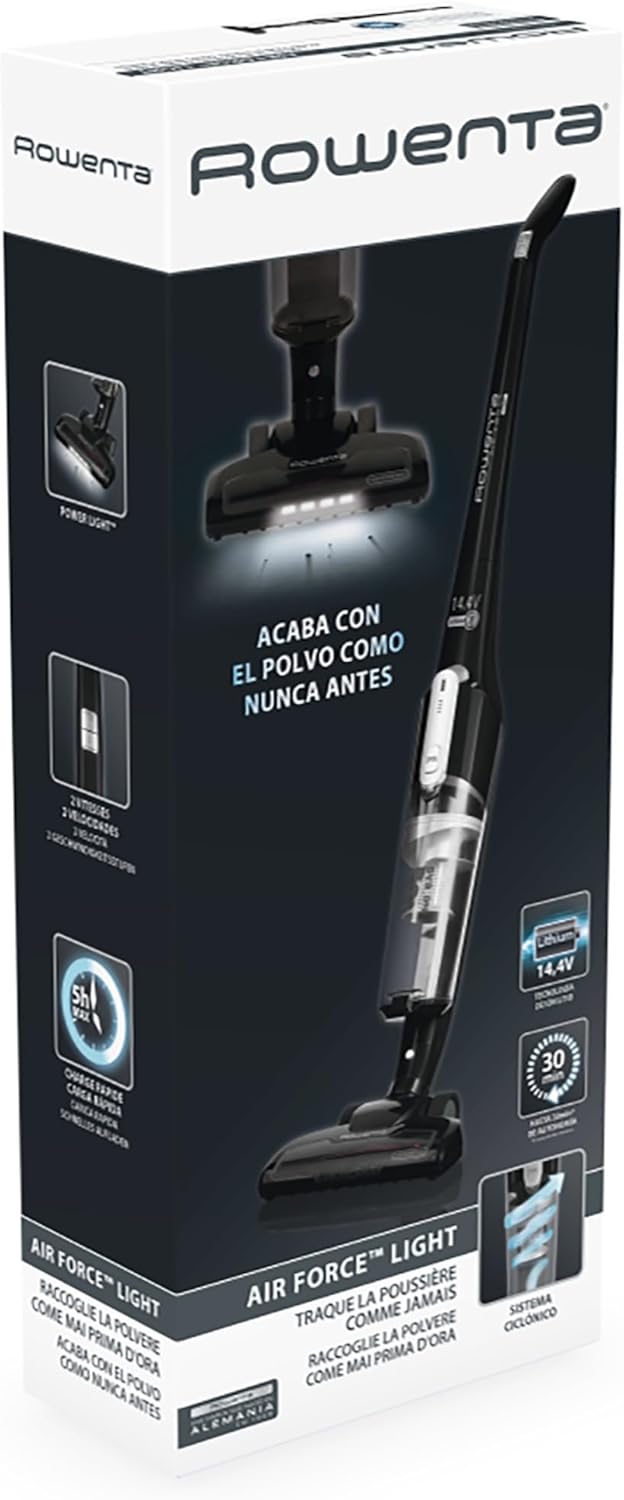 Rowenta RH6545 Type de nettoyage: Sec;Technologie d'aspiration: Cyclonique;Filtre lavable Aspirateurs balais électriques, 0.65 liters, Noir