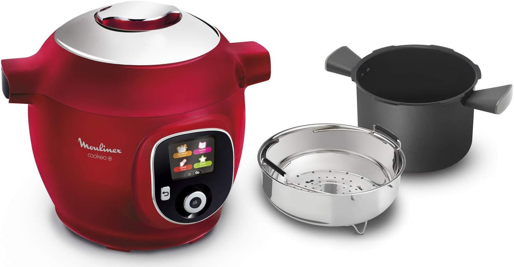 Moulinex Multicuiseur Intelligent Cookeo+ 6L 6 Modes de Cuisson 180 Recettes Préprogrammées Jusqu'à 6 Personnes Rouge CE85A510
