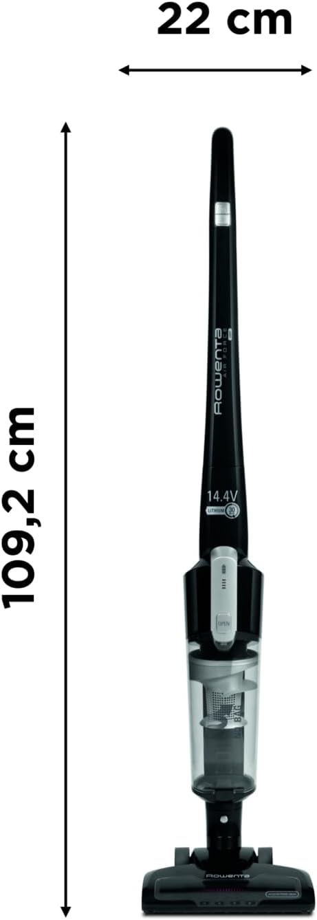 Rowenta RH6545 Type de nettoyage: Sec;Technologie d'aspiration: Cyclonique;Filtre lavable Aspirateurs balais électriques, 0.65 liters, Noir