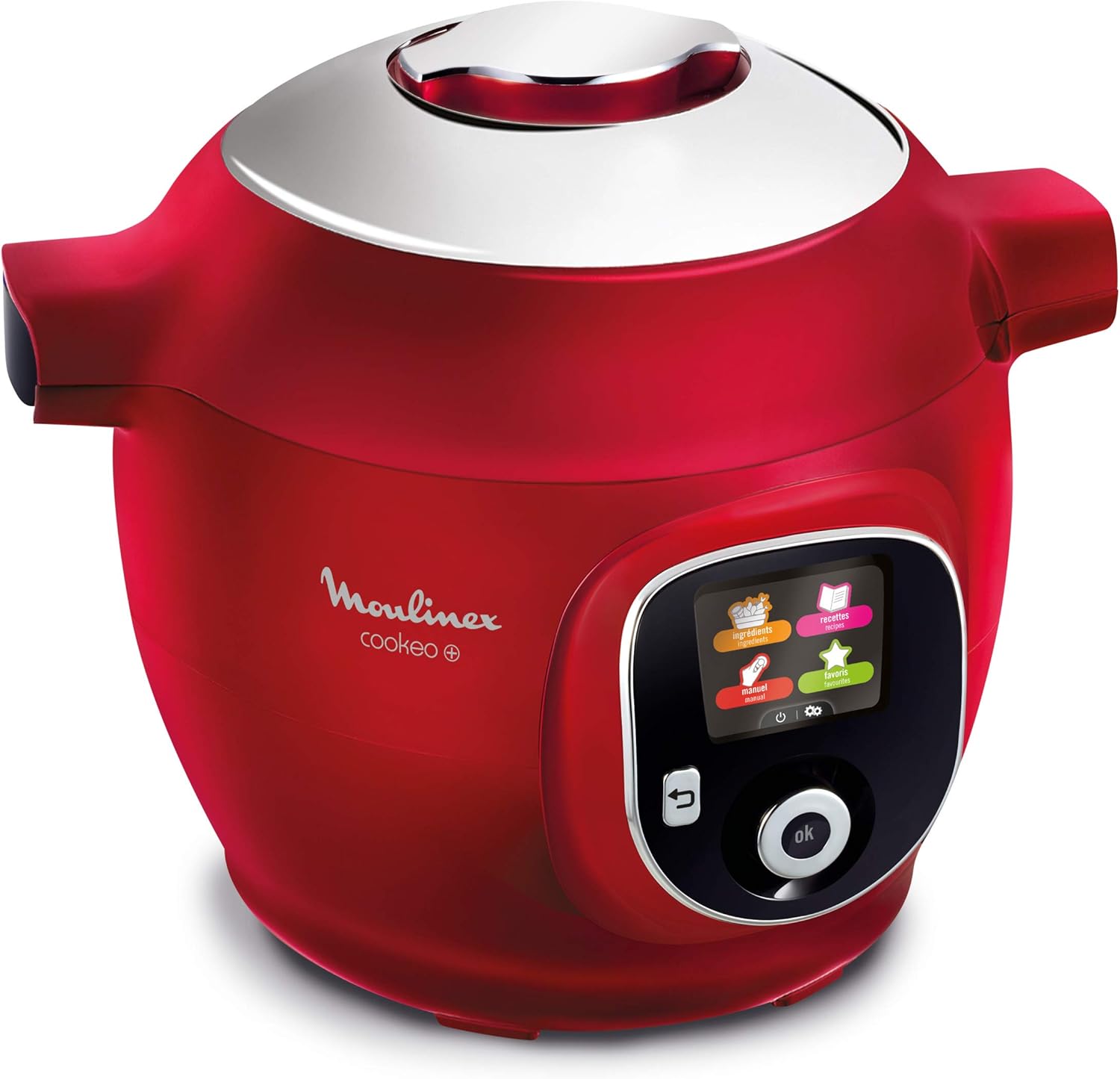 Moulinex Multicuiseur Intelligent Cookeo+ 6L 6 Modes de Cuisson 180 Recettes Préprogrammées Jusqu'à 6 Personnes Rouge CE85A510