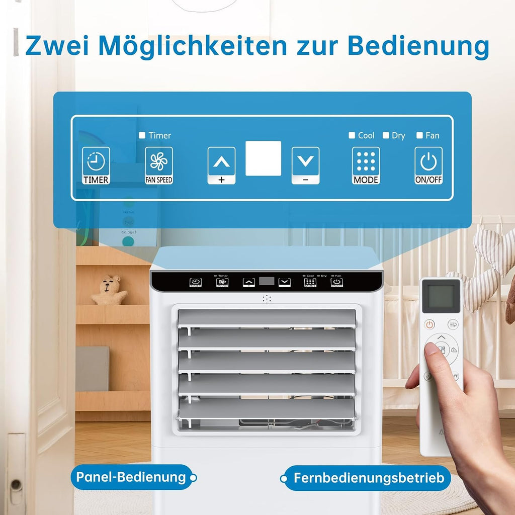 Climatiseur Mobile 9000 BTU, Mobile Klimageräte Avec Tuyau d’évacuation, Climatiseur Mobile Silencieux