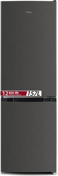 CHIQ Réfrigérateur congélateur bas FBM157L42 157L (109+48), Largeur 47cm, Low frost, 39 db, Portes réversibles, 12 ans de garantie sur le compresseur