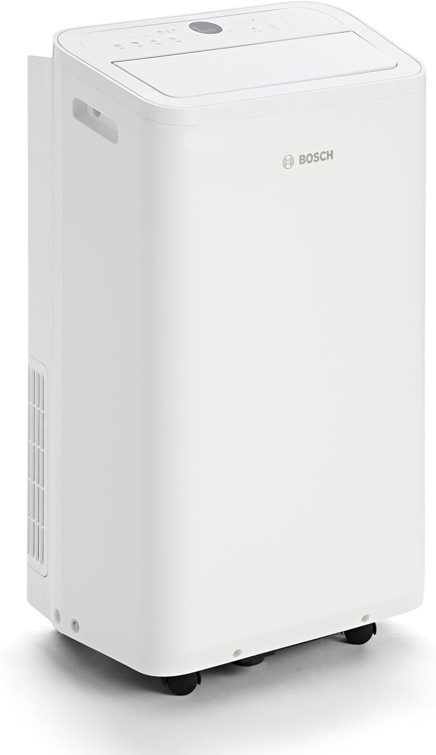 Bosch Cool 2000 Portable AC - 3 en 1 Climatiseur, Déshumidificateur, Ventilateur - 2,6 kW pour les pièces jusqu'à 35m² - Avec Mode Auto, Mode Silencieux et Mode Veille (46 db (A)) [Classe A]