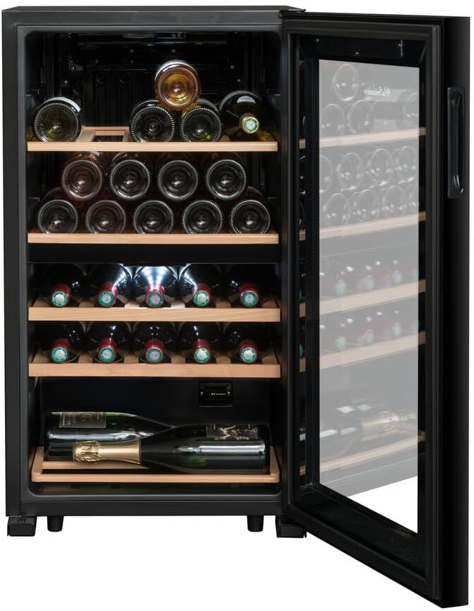 LA SOMMELIERE Cave de mise à température double zone SLS32DZBLACK 32 Bouteilles