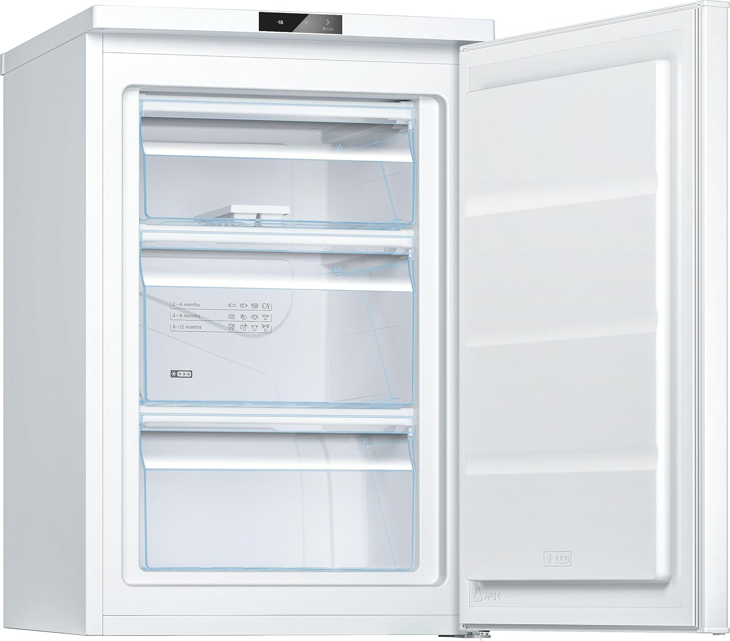 Bosch GTV15NWEB - Congélateur sous plan pose-libre - Série 2-83 L - 3 tiroirs de congélation - 85 x 56 cm - Blanc