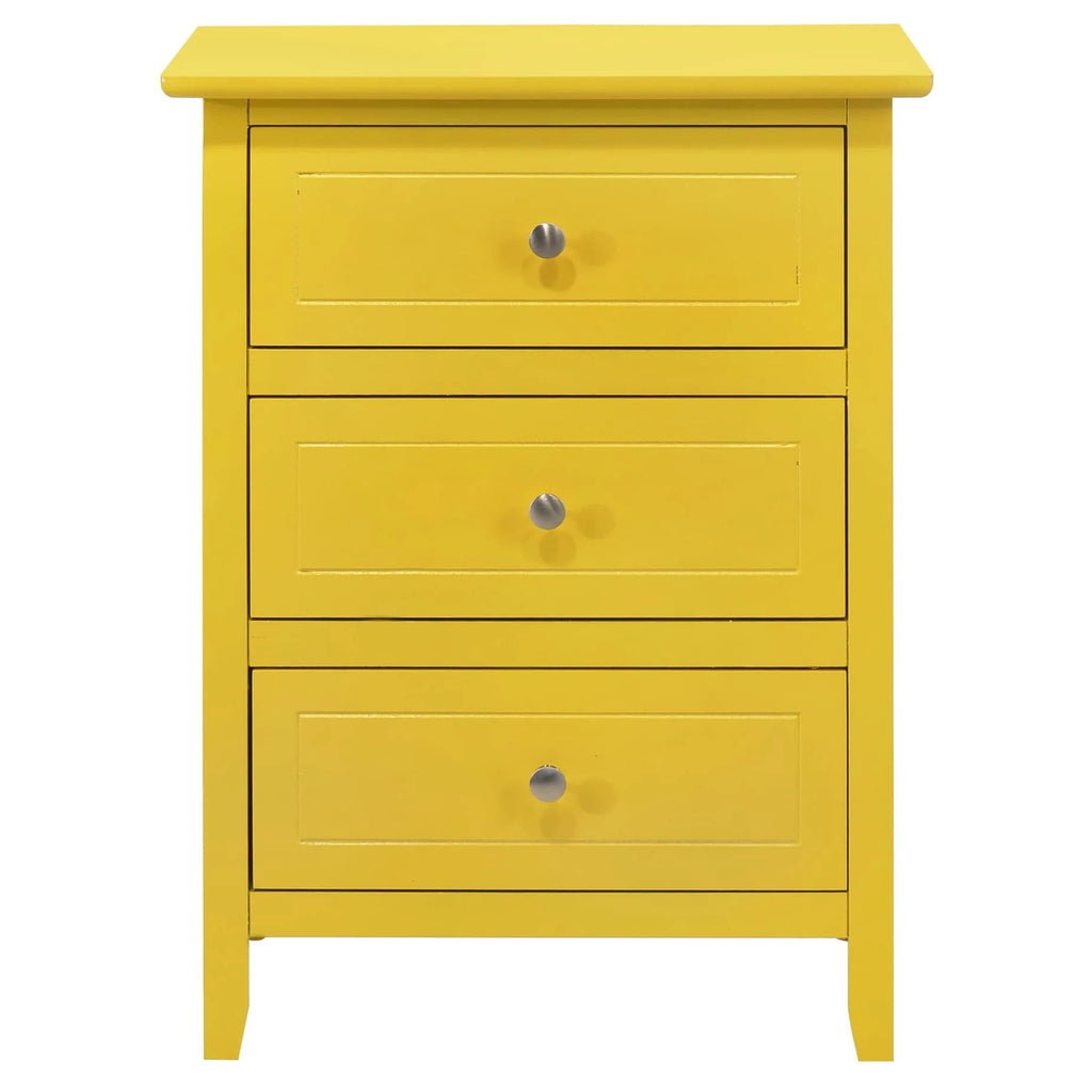 Daniel 3-drawer Transitional Wooden Nightstand