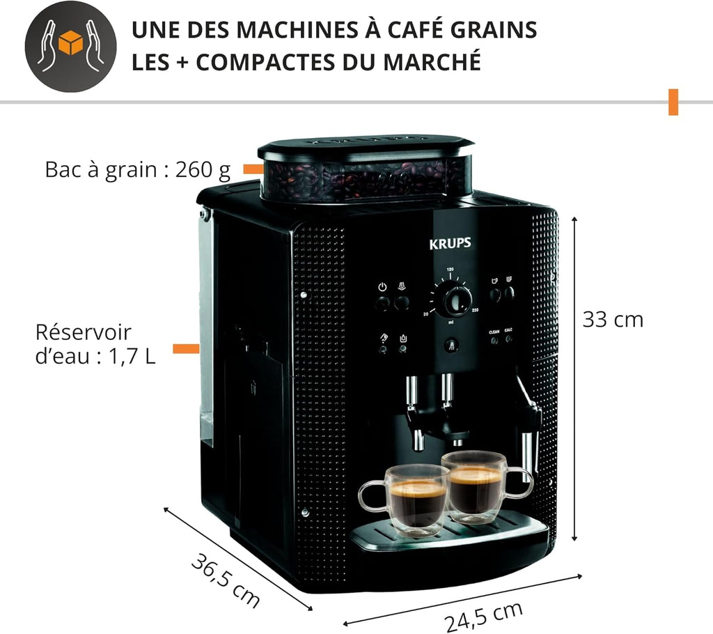 Krups Machine expresso broyeur Essential YY8125FD noire