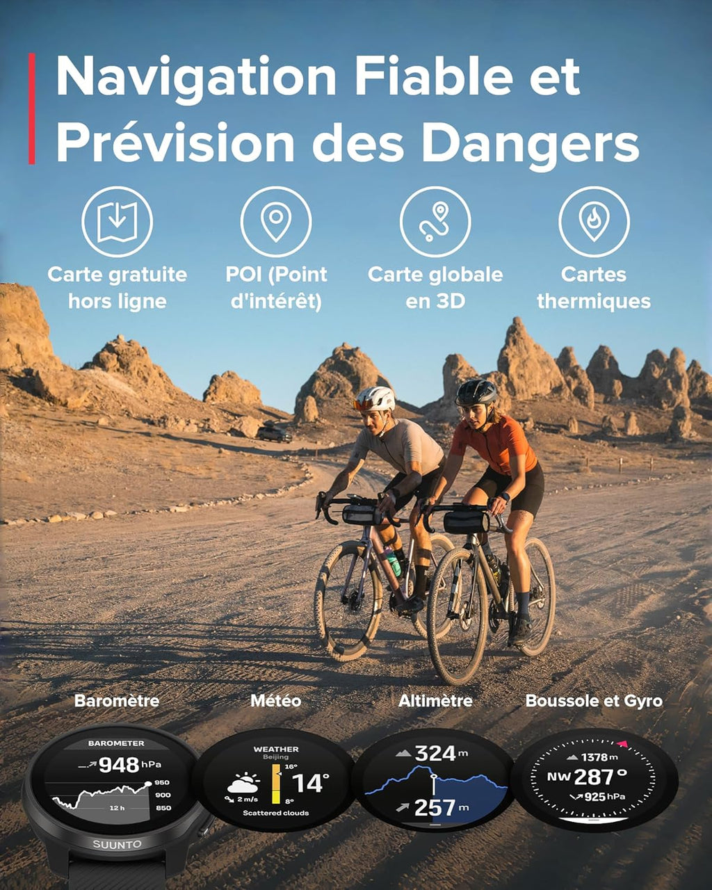 SUUNTO Race S Montre Sport Femme Homme, Tracker d'Activités GPS Running, Bi-Band GNSS, Carte Hors Ligne, Écran Tactile AMOLED, Smartwatch Cardiofréquencemètre Podomètre Altimètre, 13 Jours d'Autonomie