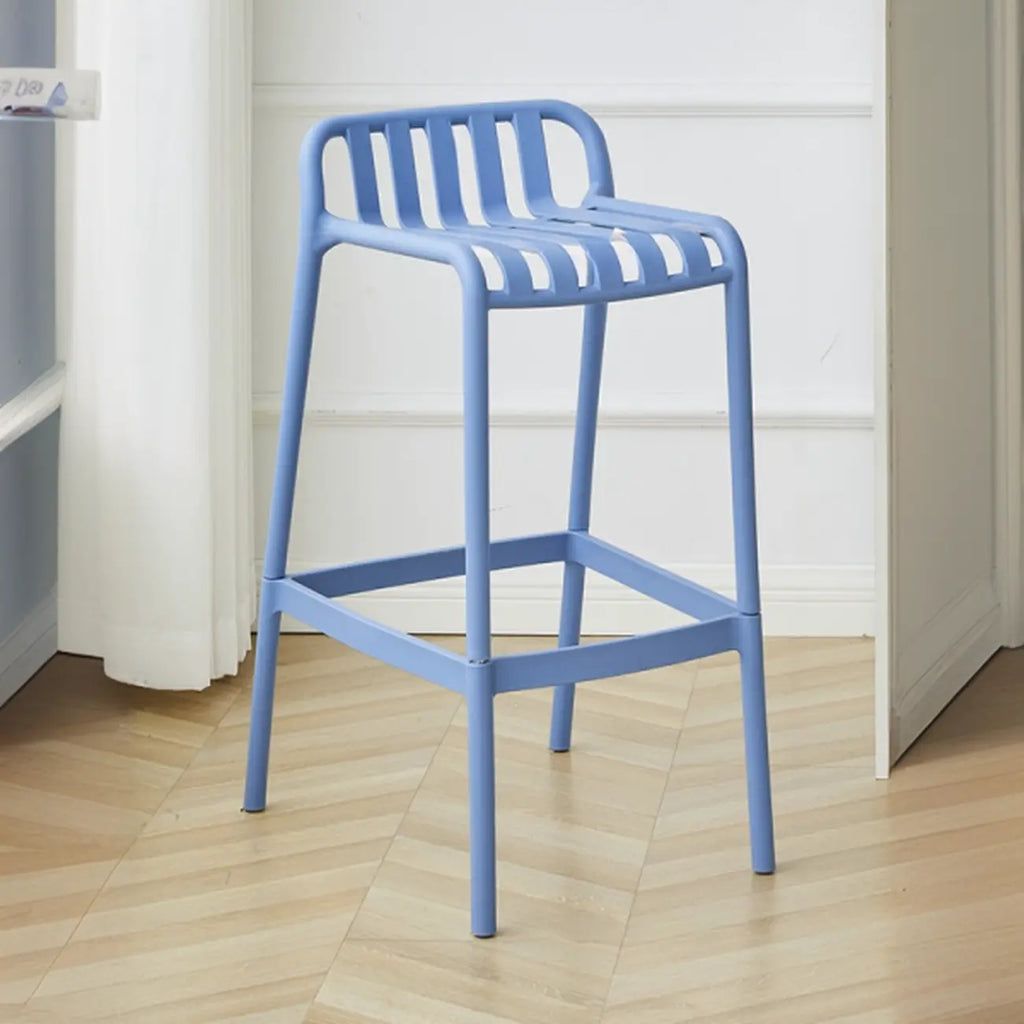Minimalist Plastic Counter Bar Stool Outdoor Indoor
