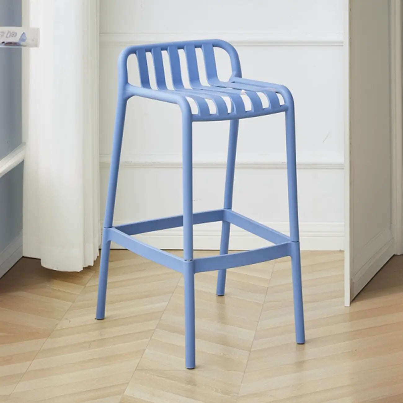 Minimalist Plastic Counter Bar Stool Outdoor Indoor