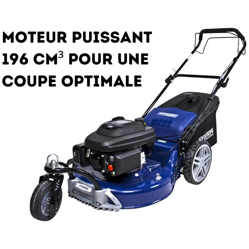 Tondeuse thermique 196 cm³ 56 cm auto-tractée HYUNDAI HTDT561RP-1