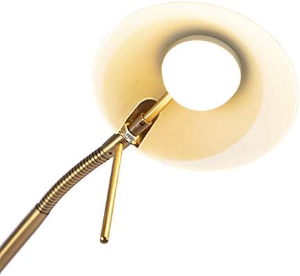 Qazqa lexus - LED Dimmable Lampadaire avec lampe de lecture variateur inclus - 1 lumière - H 1800 mm - Bronze - Moderne - éclairage intérieur - Salon I Chambre