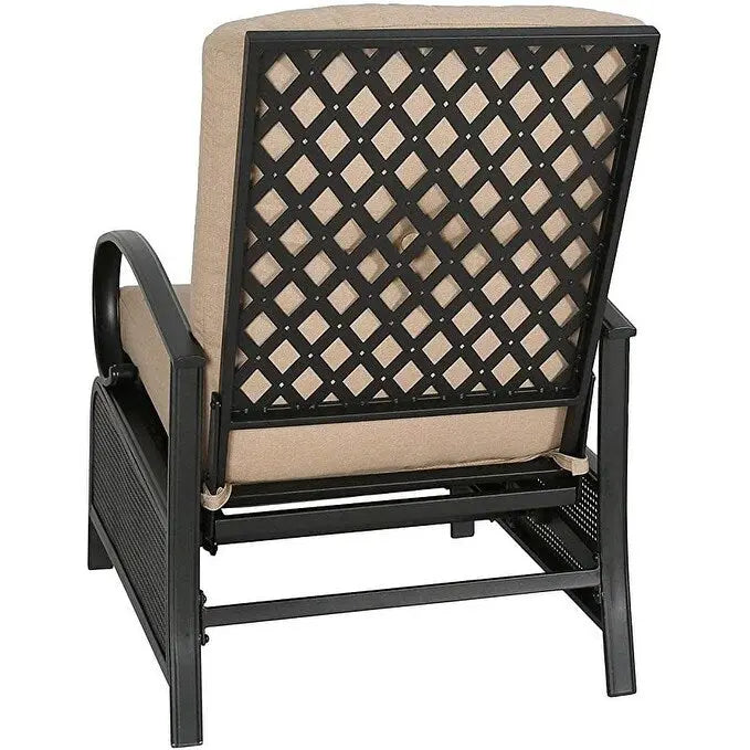 Adjustable Recliner Lounge Chair Patio Lounge Sofa with Cushion - 38 (D) x 26.5 (W) x 38.5 (H) INCH