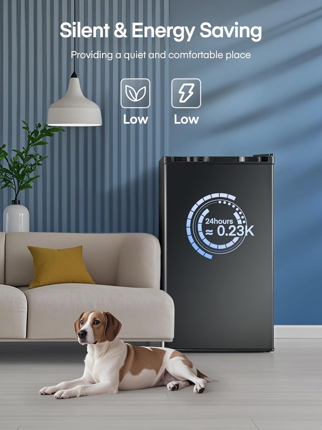 FOHERE Petit Frigo avec Congélateur de 91L, Réfrigérateur à une porte, Bac à Légumes, Thermostat Réglable, Silencieux, Petit Frigo de Bureau, Porte Réversible, Dortoir, Chambre, Noir