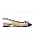 Escarpin Stocks Permanents Valia / Beige - Noir