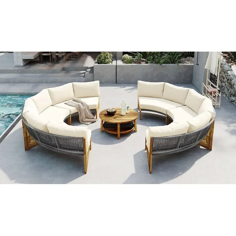 6-Person Outdoor Seating Group with Cushions & 1Coffee Table