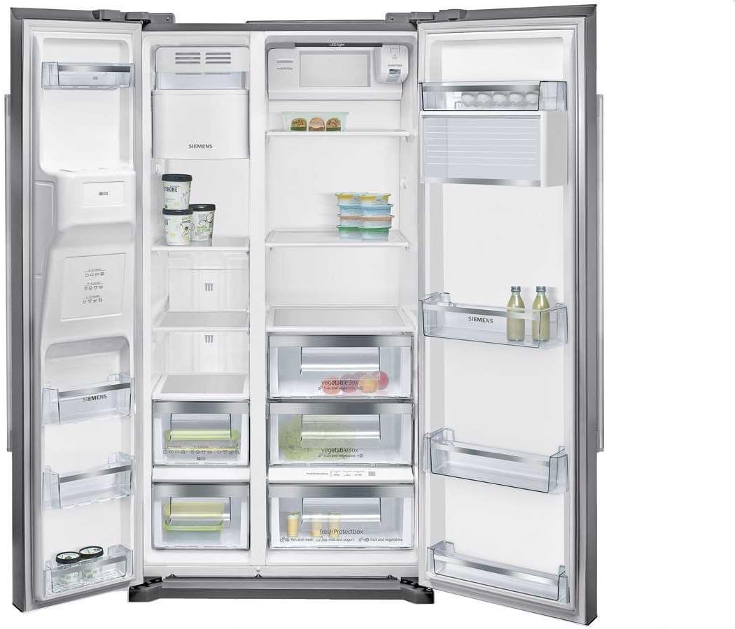 Siemens ka90dai30 IQ500 de Side By Side/A + +/177,00 cm Hauteur/339 kWh/an/L Partie de refroidissement/228L partie Congélateur/No Frost/éclairage LED/Acier inoxydable [Classe énergétique A++]