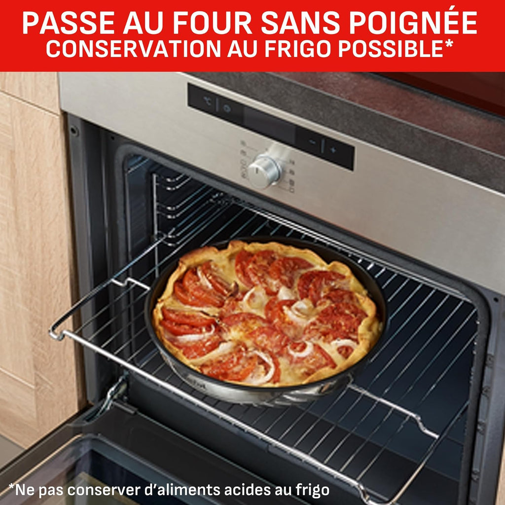 Tefal Ingenio Batterie de cuisine 20 pièces, Poêles, Casseroles, 2 poignées amovibles, Induction, Revêtement antiadhésif, Empilable, Compatible lave-vaisselle, Emotion L897SK04