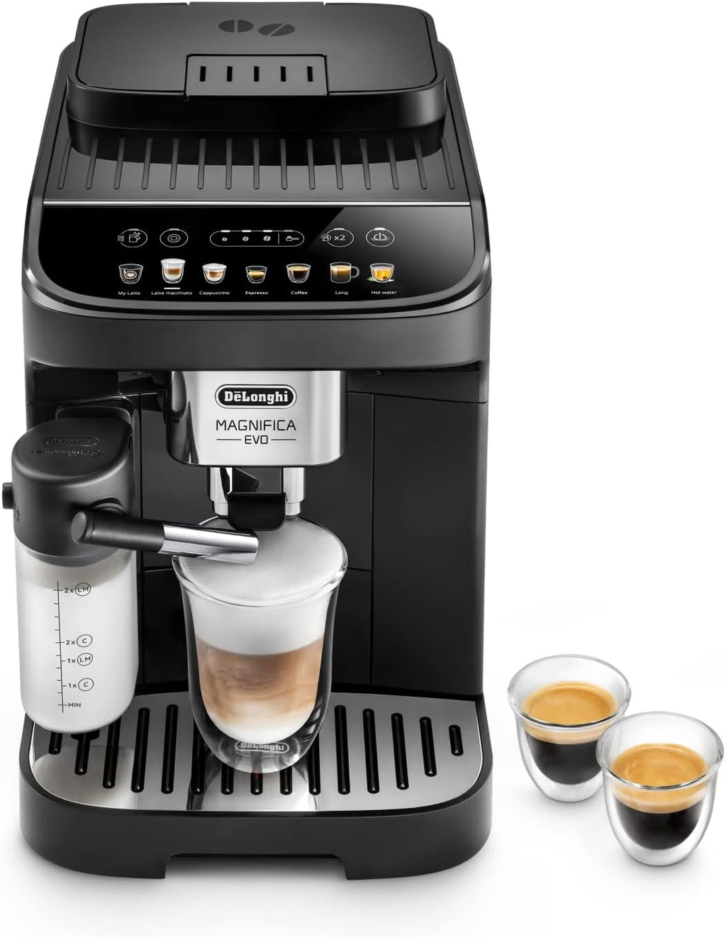 Magnifica Evo Machine a Café Grain ECAM292.81.B, Machine Expresso et Cappucino, 1.8L, 1450W, Noir