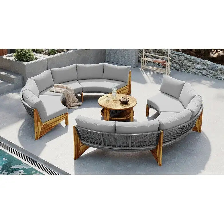 6-Person Outdoor Seating Group with Cushions & 1Coffee Table