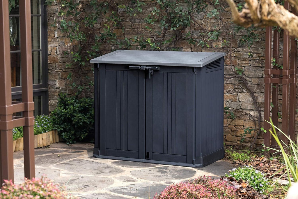 KETER Abri Horizontal Range Poubelle SIO Nova - 880 litres - Noir