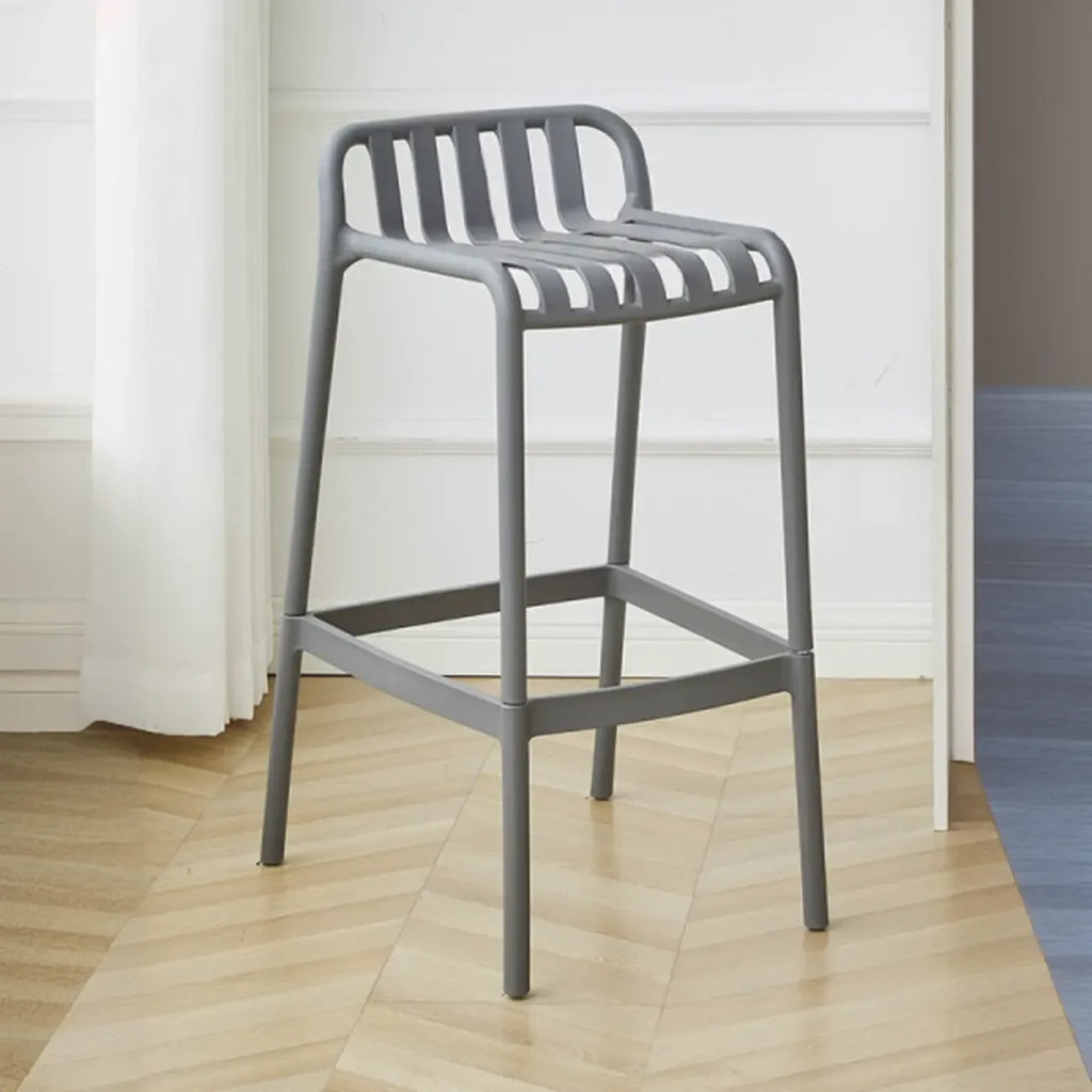 Minimalist Plastic Counter Bar Stool Outdoor Indoor