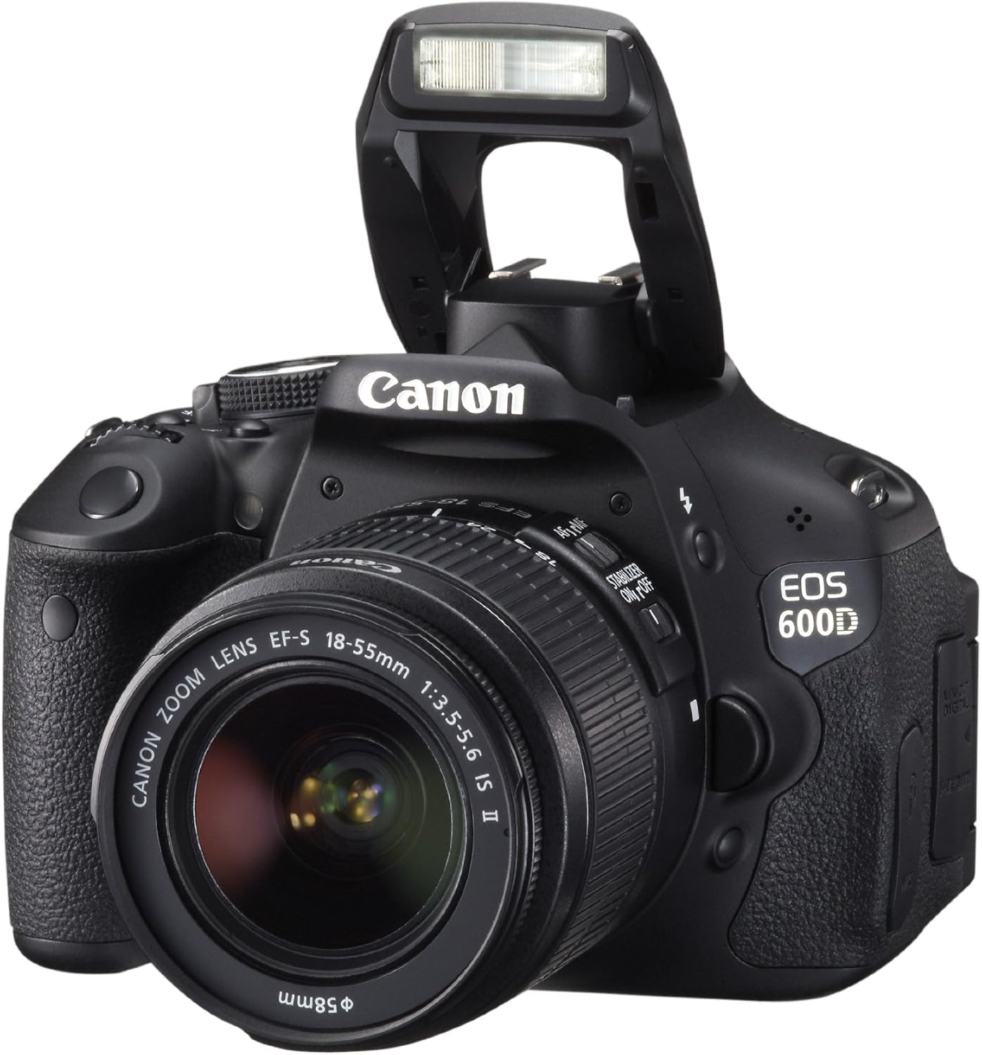 Canon EOS 600D Appareil photo numérique Reflex 18 Mpix Kit Objectif 18-55mm IS II Noir