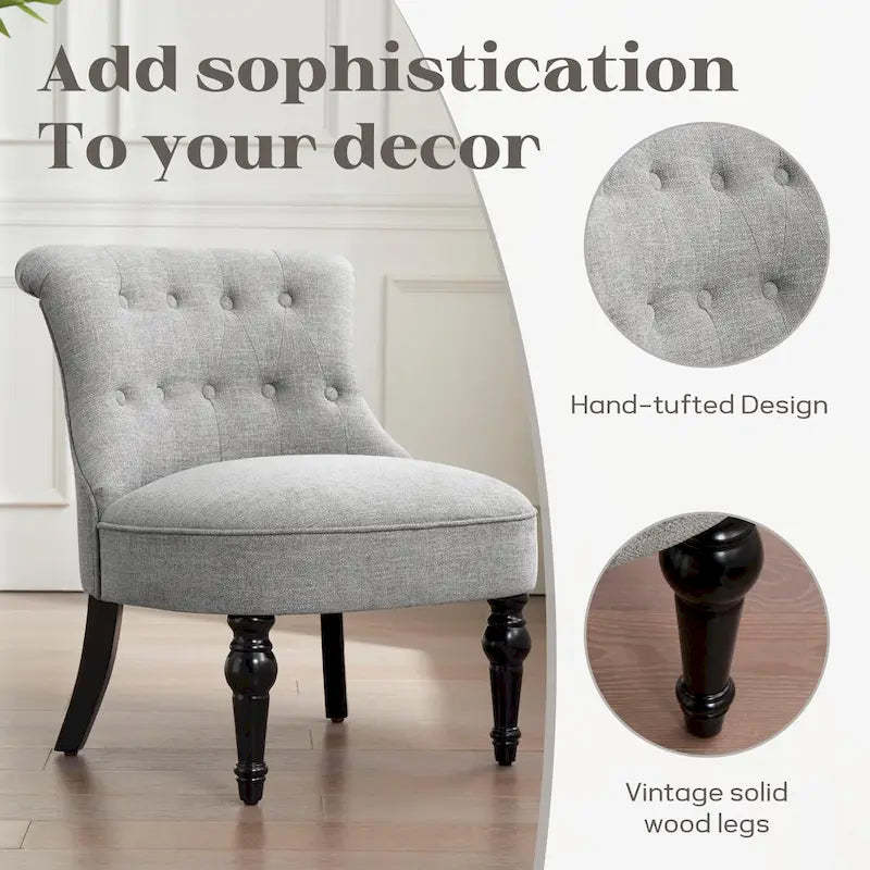 Living Room Armless Accent Comfy Chair