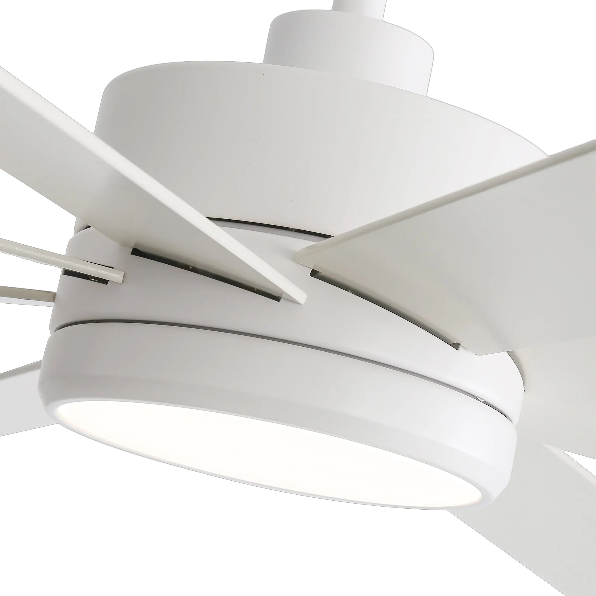 65 Inch 8-Blade Black LED Ceiling Fan with Light and Remote