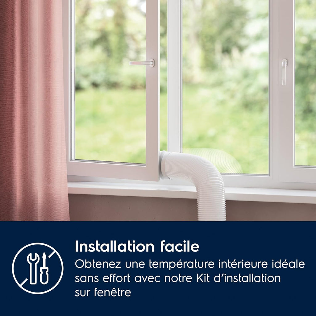 Electrolux Climatiseur Mobile 9000 BTU Silencieux, Clim Portable 3-en-1 R290 2,6 kW, Déshumidificateur et Ventilateur, WiFi, Télécommande, Blanc, Classe Énergétique A, Modèle EXP26U339AW