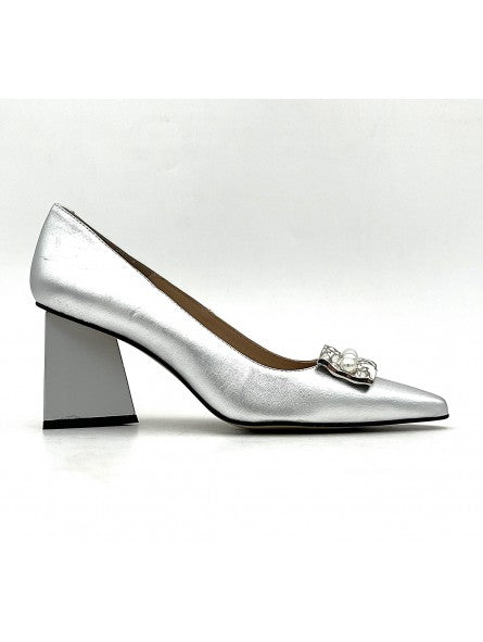 Escarpin Stocks Permanents Viki / Argent