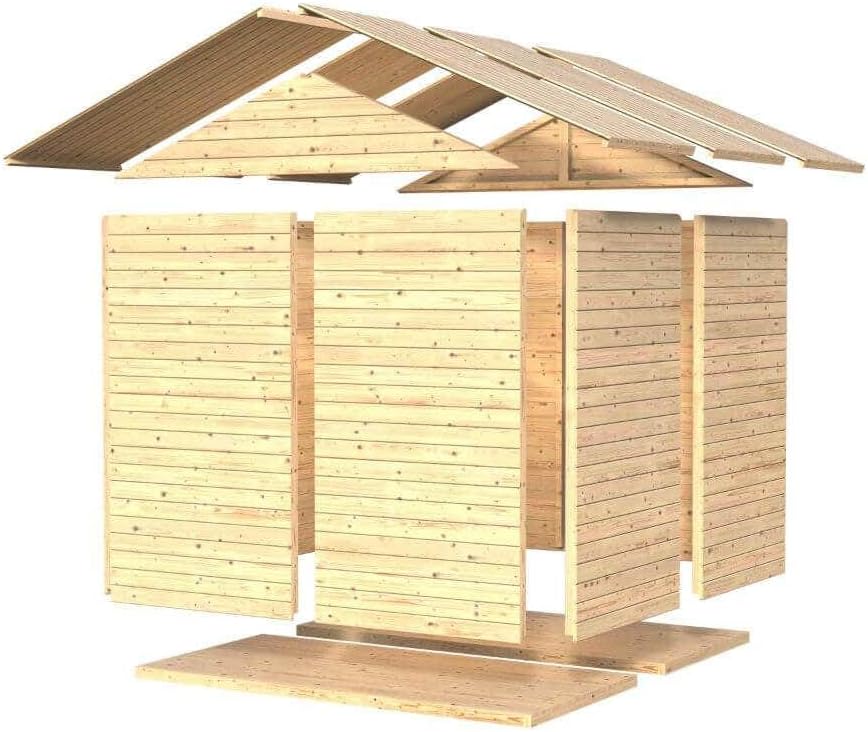 Alpholz Alisha Cabane à outils en bois toit double pente pour jardin