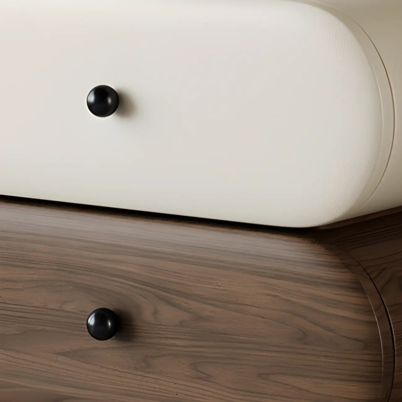 Modern Two-Tone Bedside Table with Storage Drawers