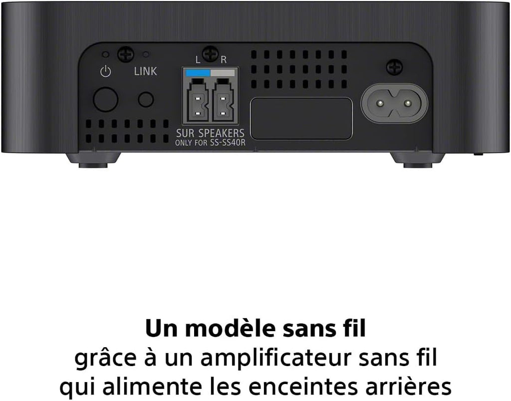 Sony HT-S40R - Barre de Son 5.1ch Home Cinéma avec Enceintes Satellites sans Fil, Noir