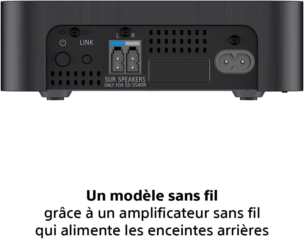 Sony HT-S40R - Barre de Son 5.1ch Home Cinéma avec Enceintes Satellites sans Fil, Noir