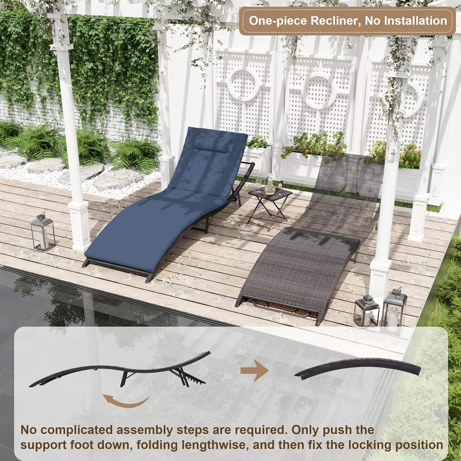 Kullavik 3-PiecesOutdoor Chaise Lounge Set
