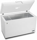 METRO Professional Congélateur bahut GHF2300, acier/aluminium, 112.5x61x83.5 cm, 300L, 95W, 1 panier, éclairage LED, 4 roulettes, avec serrure, blanc
