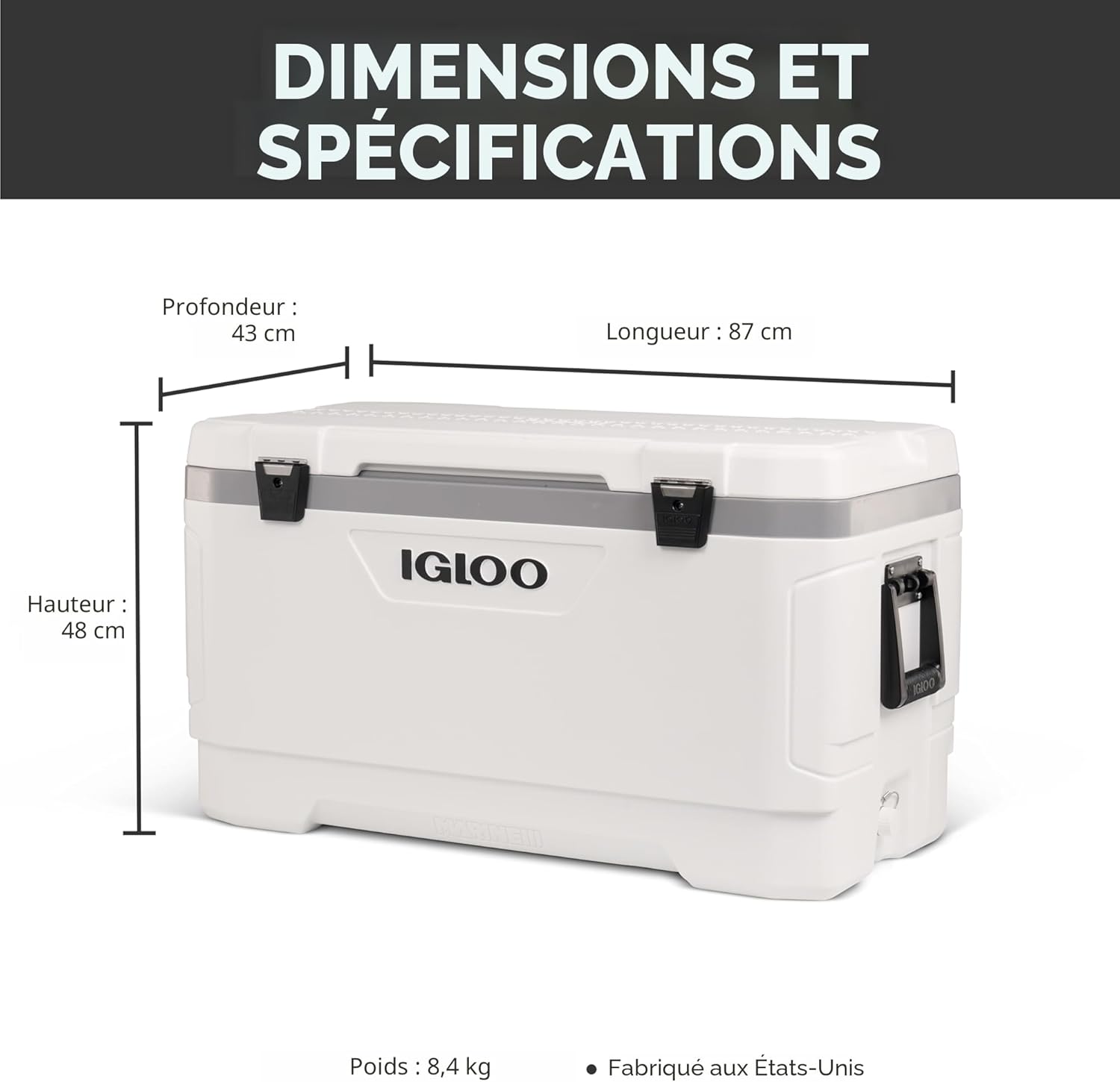 Igloo Marine Glacière robuste pour activités nautiques et plein air