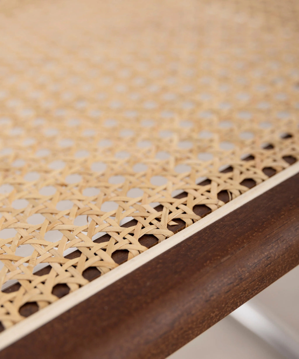 Silla de Comedor de Madera, Ratán y Metal Candy