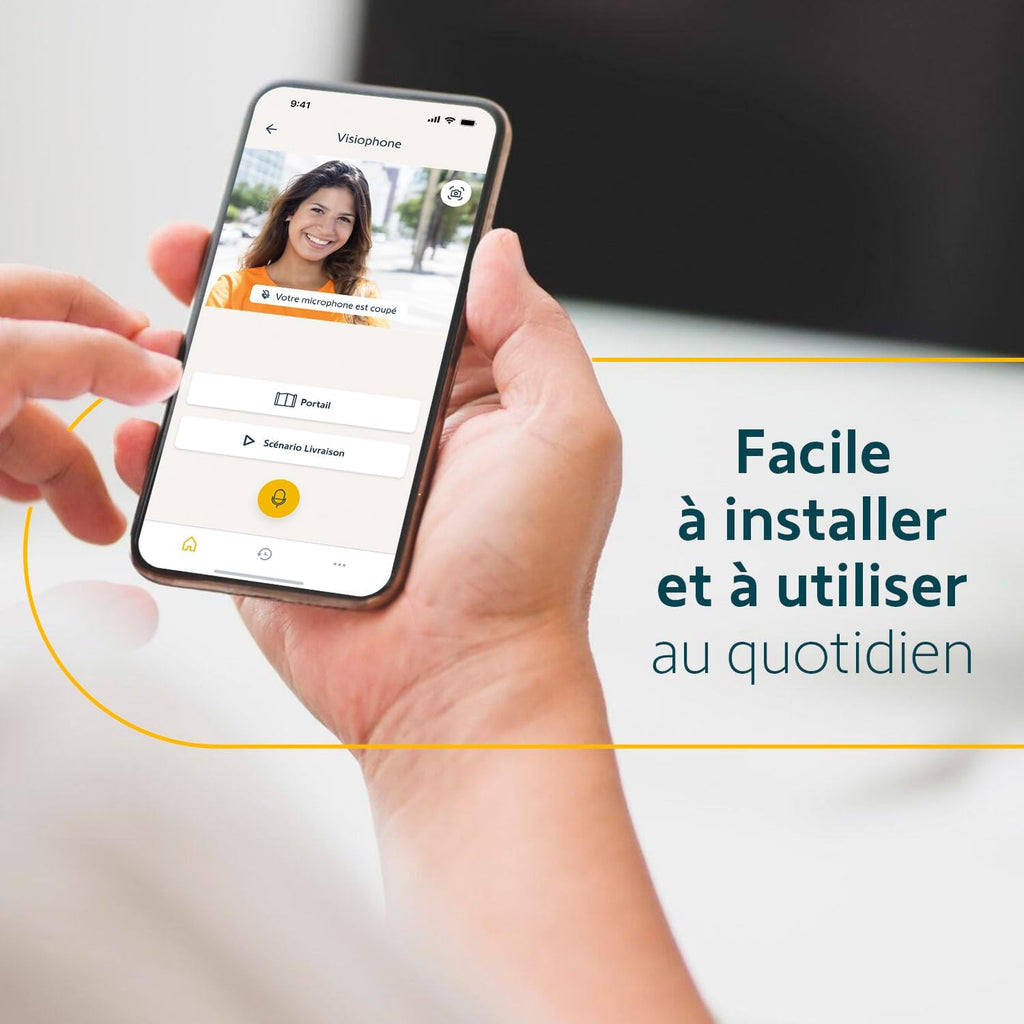 somfy 1871229 – Visiophone V350 Connect | Interphone connecté | Ecran 7 pouces | Vision nocturne | Gestion des visites à distance via l’app Protect | Contrôle jusqu’à 5 équipements motorisés RTS