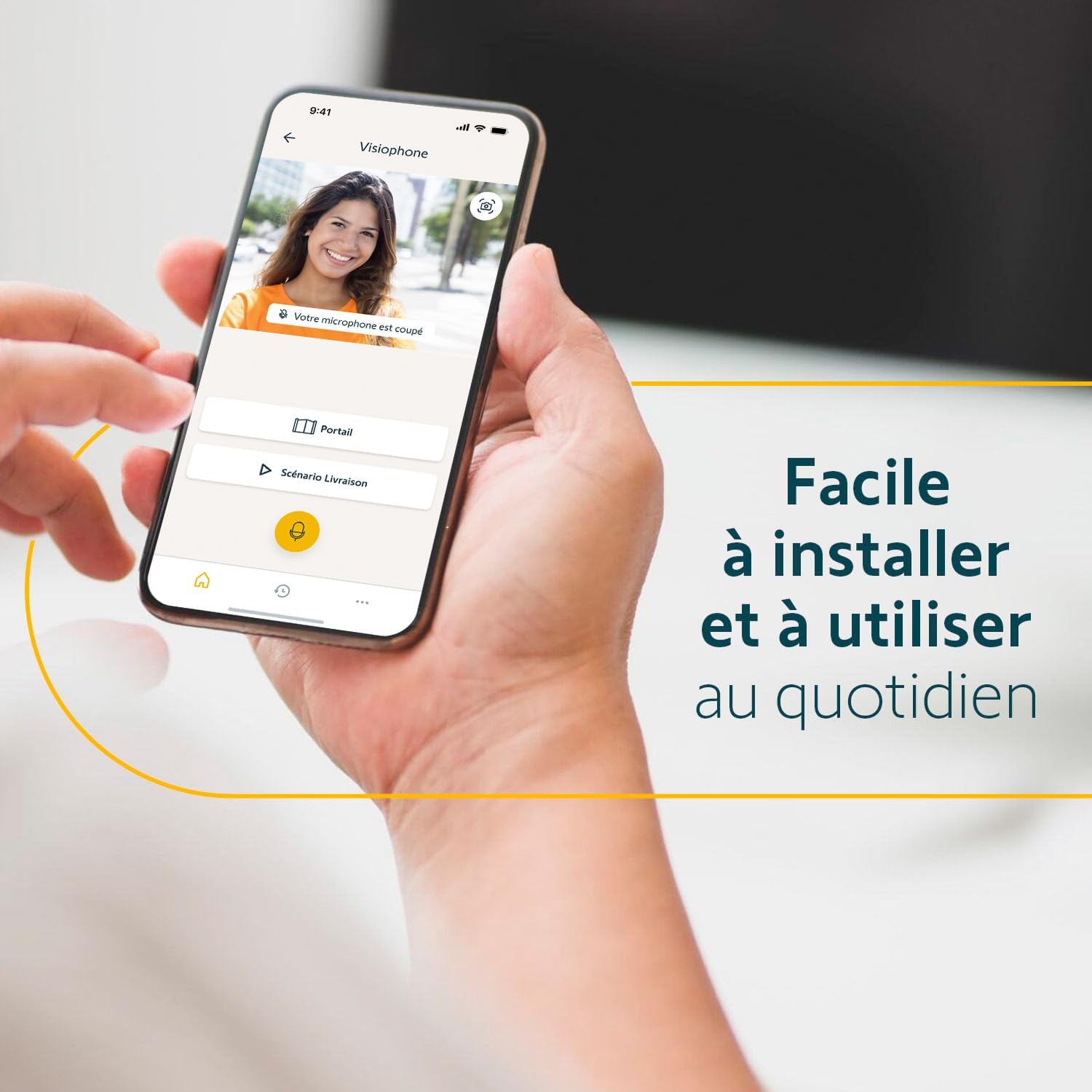 somfy 1871229 – Visiophone V350 Connect | Interphone connecté | Ecran 7 pouces | Vision nocturne | Gestion des visites à distance via l’app Protect | Contrôle jusqu’à 5 équipements motorisés RTS