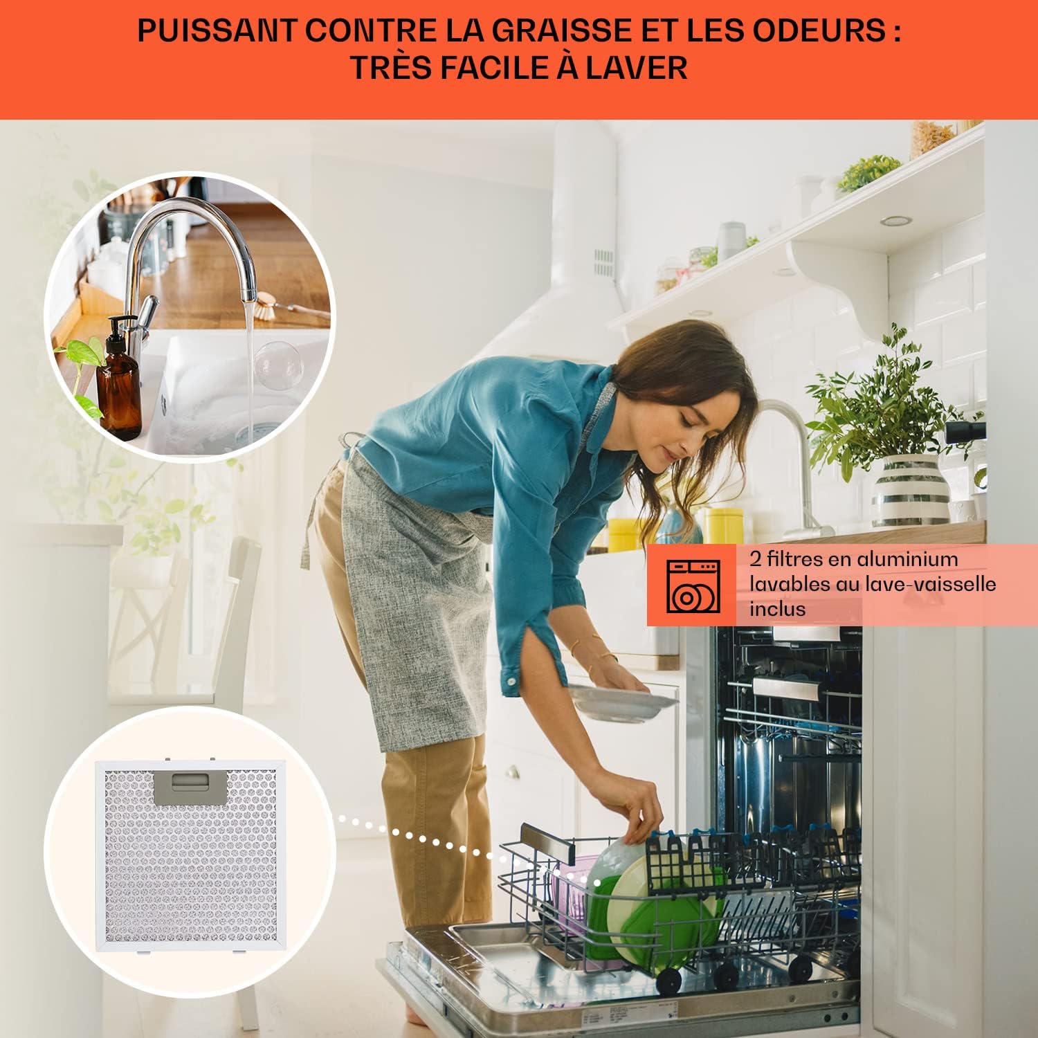 Klarstein Remy Brilliant Edition - Hotte îlot, 618 m³/h, 230 W, télécommande, lampe LED: 3 niveaux de luminosité jusqu'à 6500 Kelvin, filtre à graisse, extraction et recyclage d'air - 90 cm, argent